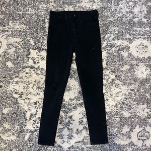American Eagle super hi rise distressed jeggings